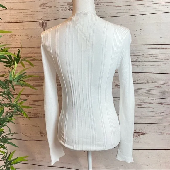 VINCE variegated rib knit long sleeve top NWT - Picture 8 of 14